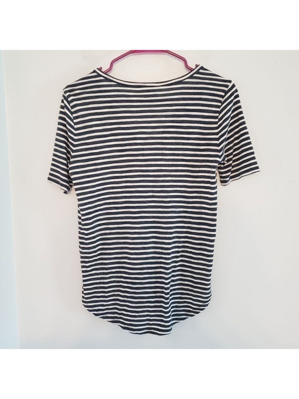 Madewell Navy/White Stripe Tee - Picture 3 of 5
